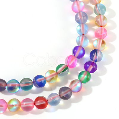 Synthetic Moonstone Beads Strands G-S283-10mm-M-1