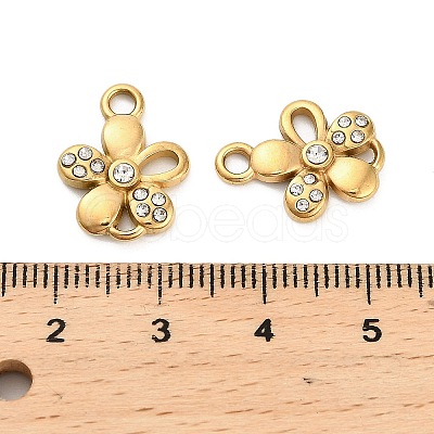 304 Stainless Steel Rhinestone Pendant STAS-U047-16G-1