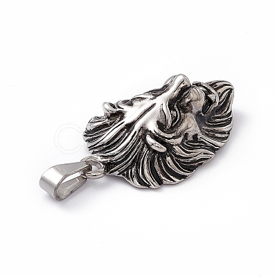 Tibetan Style 304 Stainless Steel Pendants STAS-H170-31AS-1