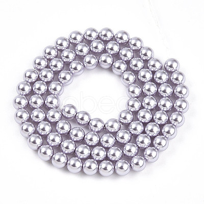 Baking Paint Pearlized Glass Pearl Bead Strands HY-N002-5mm-A04-1