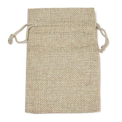 Christmas Printed Burlap Packing Pouches Drawstring Bags ABAG-Q053-02A-04-1
