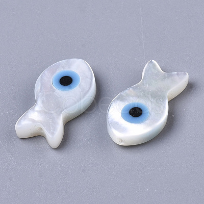 Natural White Shell Mother of Pearl Shell Beads X-SSHEL-N034-48-1