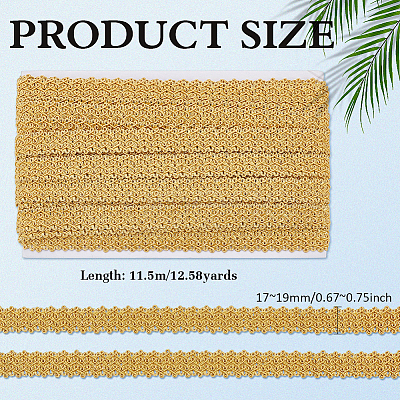 Polyester Lace Trim OCOR-WH0109-356C-1