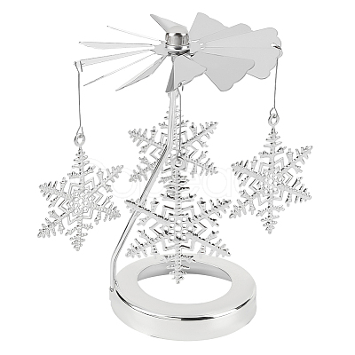 430 and 201 Stainless Steel Rotating Candlestick Tealight Candle Holder DJEW-WH0039-24P-1