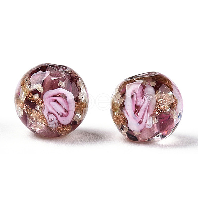 Luminous Handmade Gold Sand Lampwork Beads LAMP-T021-03M-1