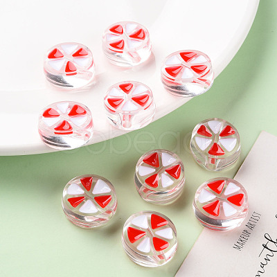 Transparent Enamel Acrylic Beads TACR-S155-005F-1