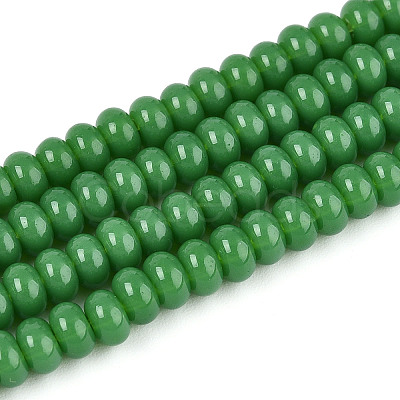 Opaque Solid Color Glass Beads Strands GLAA-ZX008-4mm-18T-1