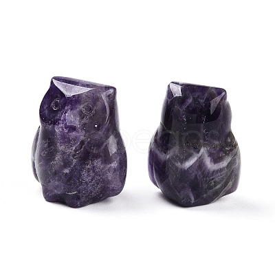 Natural Amethyst Owl Display Decorations G-N345-04C-1