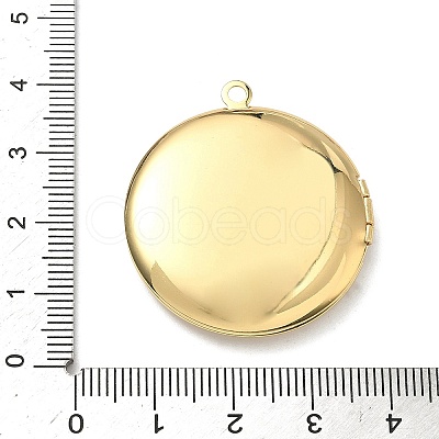 Brass Locket Pendants KK-P342-01C-G-1
