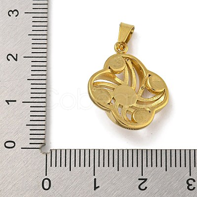 Ion Plating(IP) 304 Stainless Steel Pendants STAS-U024-G-02C-1