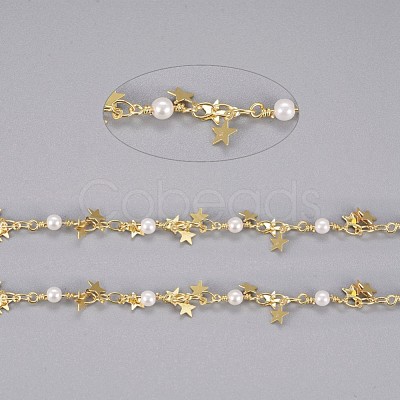 Handmade Brass Beaded Chains CHC-I029-05G-1