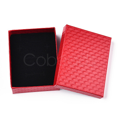 Rhombus Textured Cardboard Jewelry Boxes CBOX-T006-01J-1