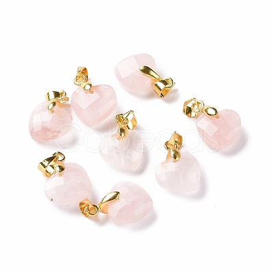 Natural Rose Quartz Pendants G-C023-07I-1