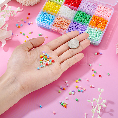 180G 12 Colors Baking Paint Glass Seed Beads SEED-TA0001-55-1