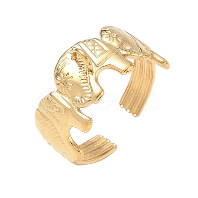 Elephant 304 Stainless Steel Finger Rings Components SA-CBA45D5-18G-1