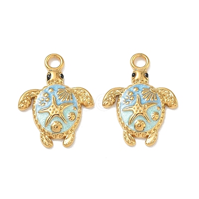304 Stainless Steel Enamel Pendants STAS-L316-23G-04-1
