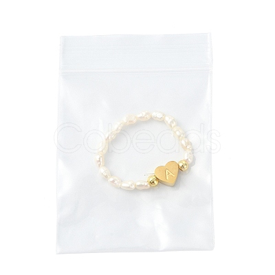 Natural Freshwater Pearl & 304 Stainless Steel Bead Finger Rings RJEW-FS00001-01-1