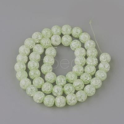 Synthetic Crackle Quartz Beads Strands GLAA-S134-8mm-08-1