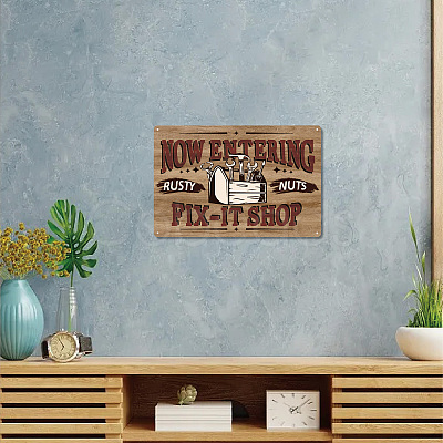 Vintage Metal Iron Tin Sign Poster AJEW-WH0157-711-1