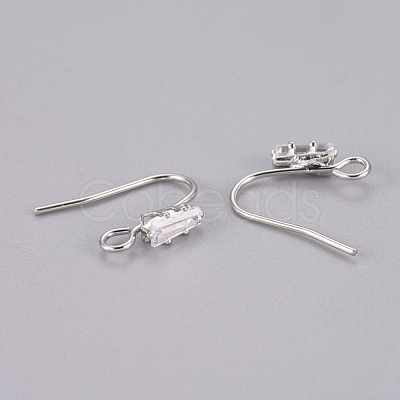 Brass Earring Hooks KK-L198-013P-1