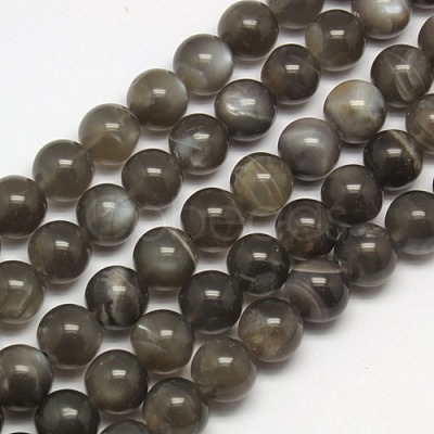 Natural Black Moonstone Beads Strands G-J157-10mm-05-1