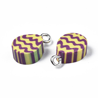 Handmade Polymer Clay Charms CLAY-S096-018-1