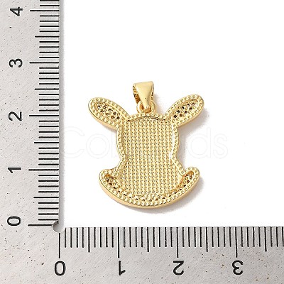 Rack Plating Brass Cubic Zirconia Pendants KK-K385-69G-1