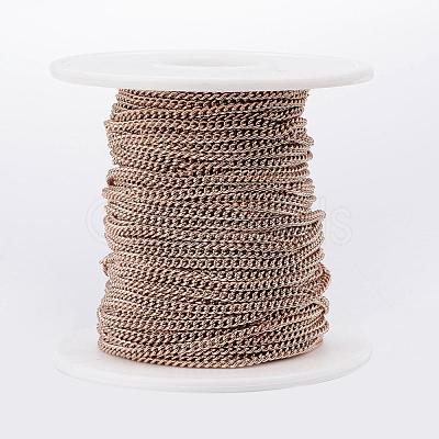 Ion Plating(IP) 304 Stainless Steel Curb Chains CHS-H009-28RG-1