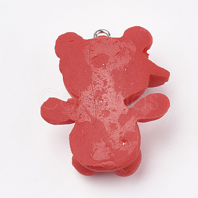 Handmade Polymer Clay Pendants X-CLAY-T012-16-1