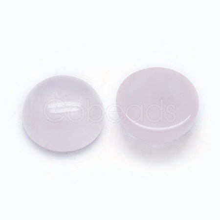Natural Rose Quartz Cabochons G-P393-R20-10mm-1