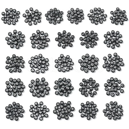 520Pcs 26 Style Opaque Acrylic Beads SACR-YW0001-51-1