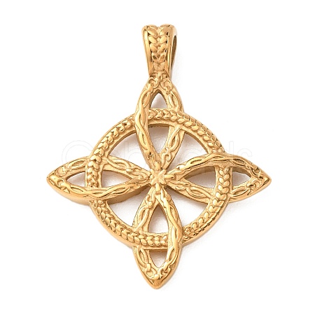 304 Stainless Steel Pendants STAS-E526-02G-1