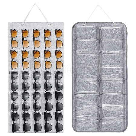 2Pcs 2 Styles Non-Woven Felt Fabrics Jewelry Rolls for Glasses AJEW-FG0003-85-1