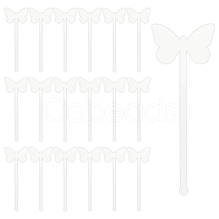 24Pcs Transparent Acrylic Stirring Rods AJEW-FG0003-15B-1