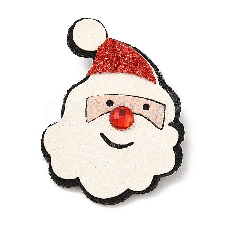 Christmas Theme PU Leather Brooch JEWB-C004-01B-1