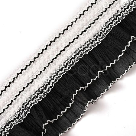 Polyester Double-Layer Organza Ribbons OCOR-WH0060-23A-1