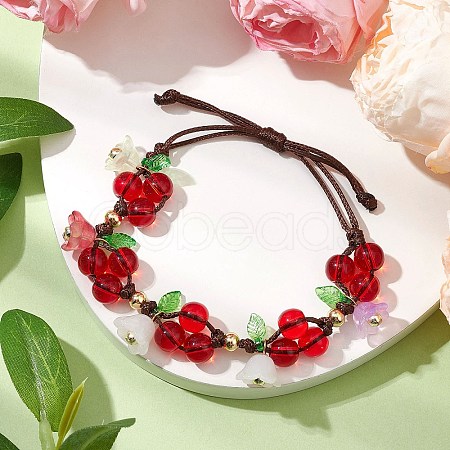 Adjustable Polyester Cord Braided Bracelets for Women BJEW-JB11337-1