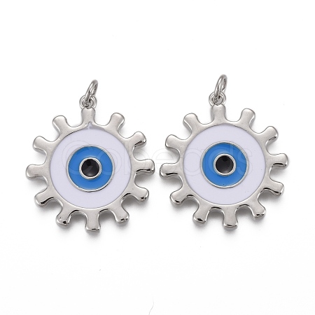 Brass Enamel Pendants KK-F821-50P-1