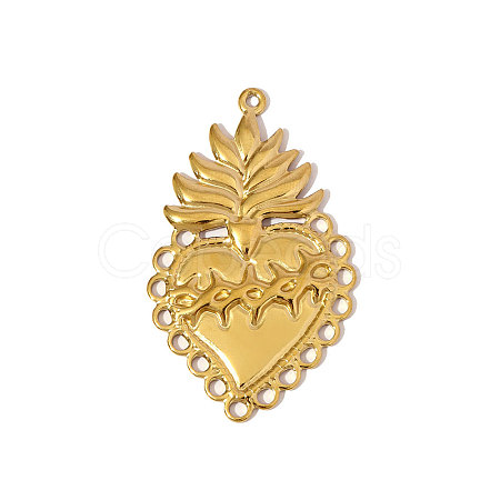 304 Stainless Steel Pendants STAS-OY006-19G-1