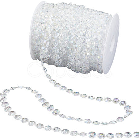 1Roll AB Color Butterfly ABS Plastic Beads Ribbons OCOR-SP0001-24-1