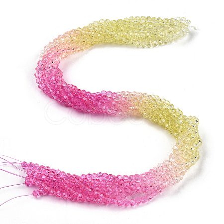 Transparent Glass Beads Strands GLAA-E036-07G-1