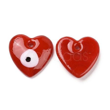 Handmade Evil Eye Lampwork Pendants LAMP-O018-01B-1