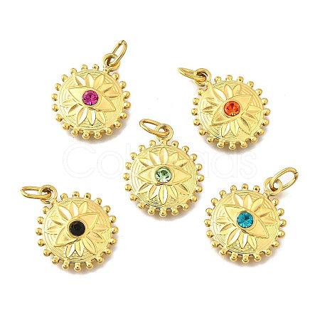 304 Stainless Steel Rhinestone Pendants STAS-K263-80G-1