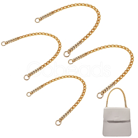4Pcs 2 Styles Aluminum Chain Bag Strap AJEW-SZ0001-69-1