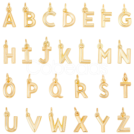 26Pcs 26 Styles Brass Charms KK-BBC0024-95-1