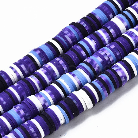 Handmade Polymer Clay Beads Strands CLAY-N008-010-H48-A-1