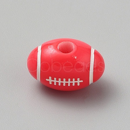 Opaque Acrylic European Beads SACR-CJC0001-34B-1