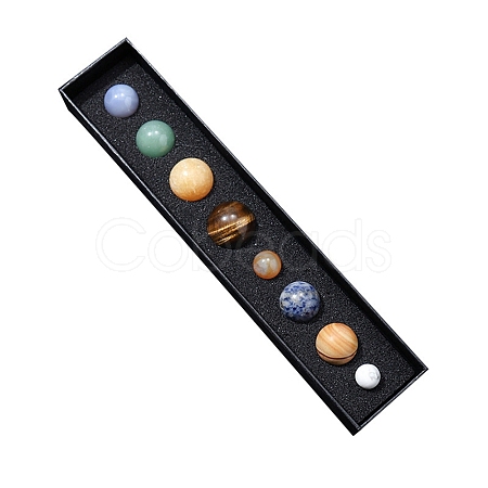 Natural Gemstone Eight Planets of the Solar System Display Decorations G-F734-13-1