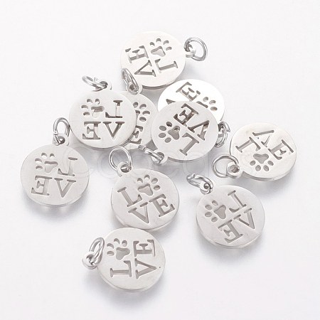 Non-Tarnish 304 Stainless Steel Pendants STAS-Q201-T450S-1