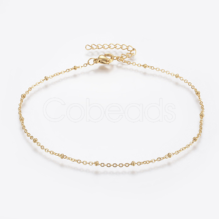304 Stainless Steel Anklets X-AJEW-H013-05G-1